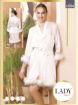 LADY lingerie Bride Tüylü Detaylı Saten Sabahlık - resim 2
