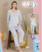 Lady Viskon Kumaş Sabahlıklı Hamile Pijama Takımı - resim 4