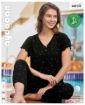 Aydoğan Home Wear Kadın Mavi Tonlarında Desenli %100 Bambu V Yaka Kısa Kollu Pijama Takımı - resim 6
