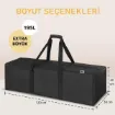 HAEGS Taşıma Çantası, Fermuarlı Dayanıklı Seyahat Spor, Kamp Malzemeleri Saklama Çantası, Hurç, Valiz, 195l Extra Büyük Boy - Siyah 2XL - resim 2