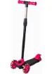 Magicway Pembe Renkli LED Işıklı 3 Tekerlekli Direksiyon Yükseklik Ayarlı Çocuk Scooter - resim 1