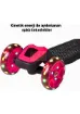 Magicway Pembe Renkli LED Işıklı 3 Tekerlekli Direksiyon Yükseklik Ayarlı Çocuk Scooter - resim 2