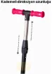 Magicway Pembe Renkli LED Işıklı 3 Tekerlekli Direksiyon Yükseklik Ayarlı Çocuk Scooter - resim 3