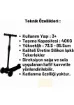Magicway Pembe Renkli LED Işıklı 3 Tekerlekli Direksiyon Yükseklik Ayarlı Çocuk Scooter - resim 4