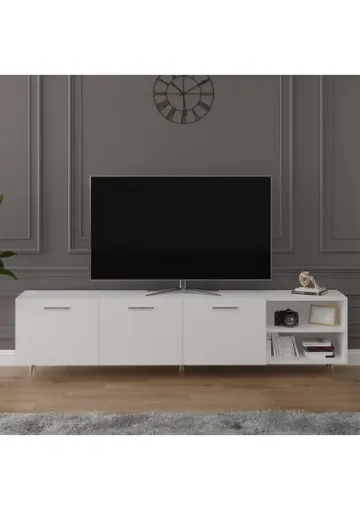 Asra Trend %100 MDFLAM Tv Ünitesi Beyaz T-18 - resim 1