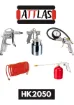 Attlas 2 HP 50 Litre Hava Kompresörü + 5 Parça Havalı Set | Model: HK2050 | Profesyonel Kullanım - resim 2