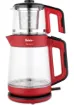 Fakir Bestea 1900 W Cam Çay Makinesi Kırmızı Siyah - resim 1