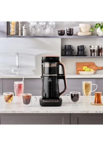 Karaca Robotea Pro Quartz 4 in 1 Konuşan Çay Makinesi Black Copper - resim 1