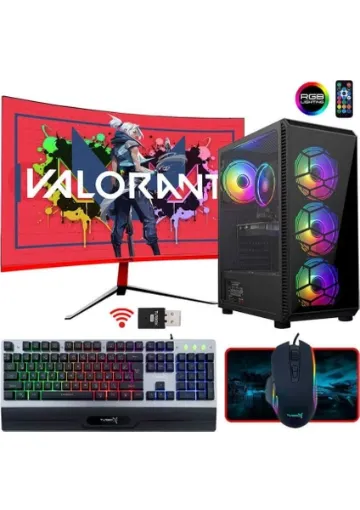 Turbox Tx45 i7 860 8GB Ram 256GB SSD 4GB EK. 23.6 inç Curved Masaüstü Oyun Pc Bilgisayarı - resim 1