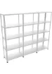 Rafburada 5 Katlı 3'lü Galvaniz Çelik Raf - Depo, Arşiv, Kiler, Dosya, Market Rafı - 43x60 cm-200 cm-0.70 mm - resim 1