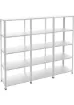 Rafburada 5 Katlı 3'lü Galvaniz Çelik Raf - Depo, Arşiv, Kiler, Dosya, Market Rafı - 43x60 cm-200 cm-0.70 mm - resim 2