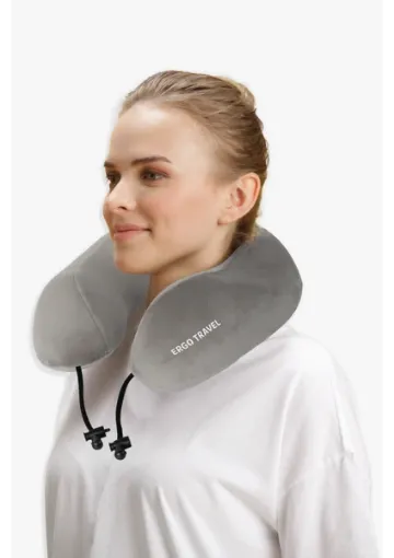 Viscofoam Comfy Ortopedik Seyahat Yastığı Visco Boyun Destekli Seyahat Yastığı - Gri - resim 1