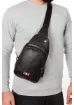 Newish Unisex Kulaklık Çıkışlı Çapraz Omuz Çantası Siyah , Freebag, (29X19CM) - resim 1