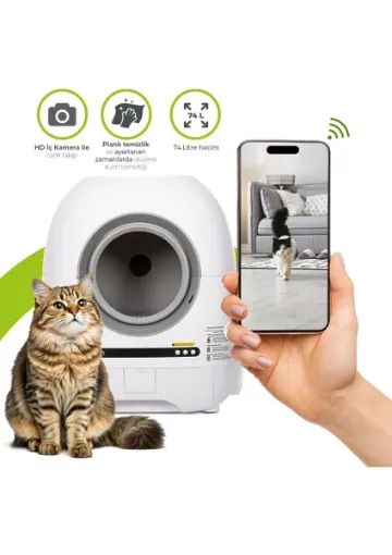 Wero Akıllı Kedi Tuvaleti Pro - Kameralı - resim 1
