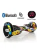 Citymate Elektrikli Kaykay Hoverboard Bluetooth Hoparlörlü 6.5 Inch Akıllı Dengeli - Grafiti Desenli - resim 1