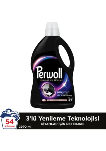 Perwoll Geliştirilmiş Siyah Sıvı Çamaşır Deterjanı 2970 ml - resim 1