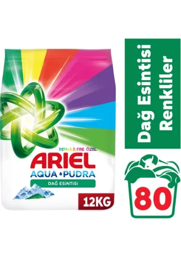 Ariel Dağ Esintisi Renklilere Özel 12 Kg Toz Çamaşır Deterjanı - resim 1