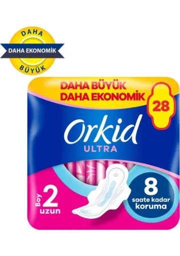 Orkid Ultra Uzun (Boy 2) 28 adet Hijyenik Ped - resim 1