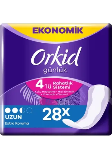 Orkid Günlük Extra Koruma Uzun 28'li - resim 1