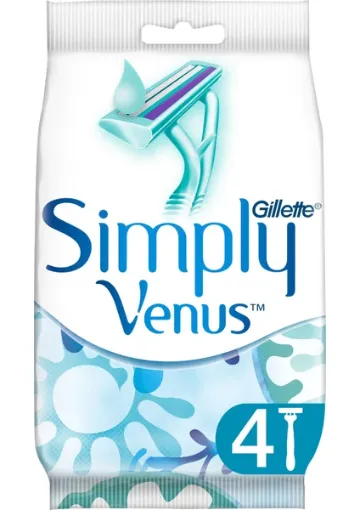 Gillette Venus Gillette Simply Venus 2 Kullan At Kadın Tıraş Bıçağı 4'lü - resim 1