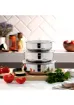 Schafer Practi Çelik Saklama Kabı 3 Lü (16-18-20 cm) -6 Parça-İnox - resim 2
