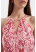 DeFacto Halter Yaka Desenli Kolsuz Maxi Elbise D2649AX24HS - resim 4