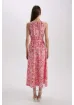 DeFacto Halter Yaka Desenli Kolsuz Maxi Elbise D2649AX24HS - resim 5