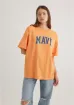 Mavi Mavi Logo Baskılı Turuncu Tişört 1600843-71407 - resim 2