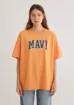 Mavi Mavi Logo Baskılı Turuncu Tişört 1600843-71407 - resim 4