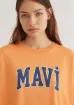 Mavi Mavi Logo Baskılı Turuncu Tişört 1600843-71407 - resim 5
