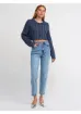 ByCukurovaFrango Leo 90's Dora Mom Fit Kar Yıkama Kadın Kot Pantolon - resim 2