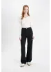 DeFacto 90's Wide Leg Yüksek Bel Uzun Jean Pantolon D4315AX24AU - resim 2