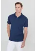 Altınyıldız Classics AC&Co / Altınyıldız Classics Erkek Çekmeyen Pamuklu Kumaş Slim Fit Dar Kesim Lacivert Kıvrılmaz Polo Yaka Tişört 4,6 25609 Değerlendirme - resim 1