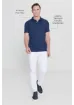 Altınyıldız Classics AC&Co / Altınyıldız Classics Erkek Çekmeyen Pamuklu Kumaş Slim Fit Dar Kesim Lacivert Kıvrılmaz Polo Yaka Tişört 4,6 25609 Değerlendirme - resim 2
