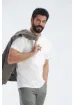 Altınyıldız Classics Erkek Beyaz %100 Pamuk Slim Fit Dar Kesim Bisiklet Yaka Tişört - resim 1