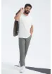 Altınyıldız Classics Erkek Beyaz %100 Pamuk Slim Fit Dar Kesim Bisiklet Yaka Tişört - resim 3