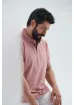 Altınyıldız Classics ALTINYILDIZ CLASSICS Erkek Gül Kurusu %100 Pamuk Kıvrılmaz Polo Yaka Slim Fit Dar Kesim Tişört - resim 4