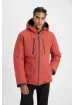 DeFacto Fit Termometreli Mont Su İtici Rüzgar Geçirmez Slim Fit Dar Kesim Kapüşonlu Fermuarlı A2125AX24WN - resim 4