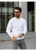 Trendseninle Erkek Beyaz Selanik Bisiklet Yaka Triko Kazak - resim 3