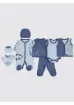 Civil Baby Erkek Bebek 8'li Zıbın Takımları 0-1 Ay Indigo - resim 1