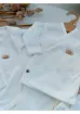 Bilge Trend Kız Erkek Bebek Natural 7 Parça Beyaz Hastane Çıkışı Zıbın Seti %100 Pamuk - resim 3