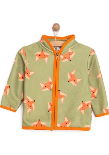 HelloBaby Basic Metraj Baskılı Polar Hırka Erkek Bebek - resim 1