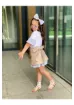 Kokoş Bebe k Blue White Kokoş Etek Takım 3 Parça - resim 3
