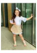 Kokoş Bebe k Blue White Kokoş Etek Takım 3 Parça - resim 5