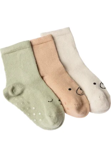 HelloBaby Erkek 3lü Kaydırmaz Çorap Erkek Bebek - resim 1