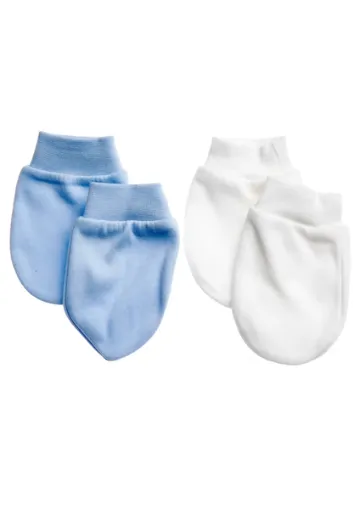 HelloBaby HelloBaby Bebek Ribanalı Eldiven Interlok 2'li Eldiven (Ih) - resim 1